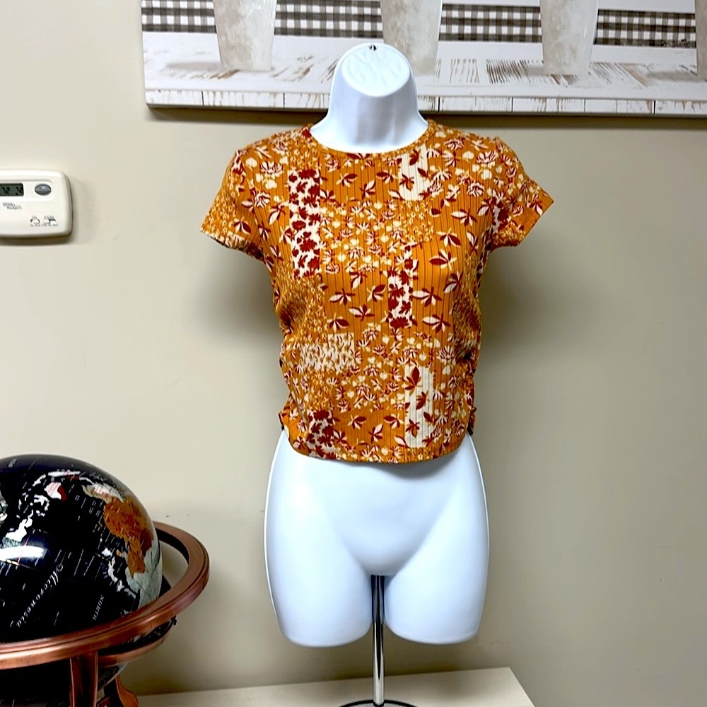 Wonder Nation Girls Short Sleeve Side Cinch Knit T-Shirt Multicolor - Picture 2 of 7